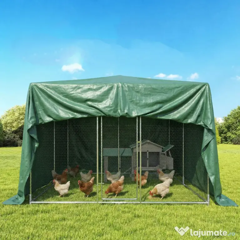 Outsunny Prelată Exterioară Impermeabilă 6x4 m, Prelată din PE cu Ochiuri Reîntărite, Rezistentă la UV pentru Mobilier de Grădină, Sere, Lemn de Foc, Verde | Aosom Romania