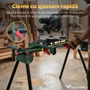 HOMCOM Suport pentru Troncatrice cu Brațe Reglabile, Picioare Pliabile, Înălțime Ajustabilă, Capacitate 150 kg, Verde 