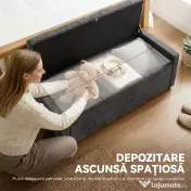 HOMCOM Pouf, taburet, suport pentru picioare, ladă depozitare, design modern | Aosom Romania 