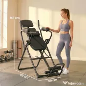 SPORTNOW Masă de Inversiune 3-în-1 cu Bare Flotări, Tracțiuni, Masă de Inversiune | Aosom Romania 