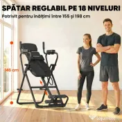 SPORTNOW Masă de Inversiune 3-în-1 cu Bare Flotări, Tracțiuni, Masă de Inversiune | Aosom Romania 