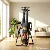 SPORTNOW Masă de Inversiune 3-în-1 cu Bare Flotări, Tracțiuni, Masă de Inversiune | Aosom Romania 