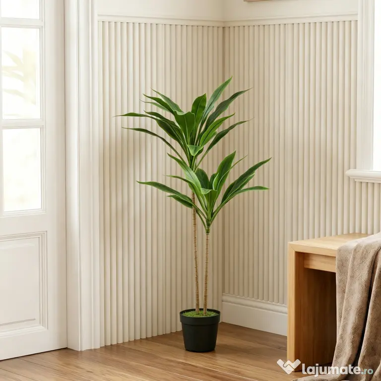 HOMCOM Arbori Decorativi Artificiali Mari pentru Birouri, Intrări, Interior, Plante Decorative False, Verde