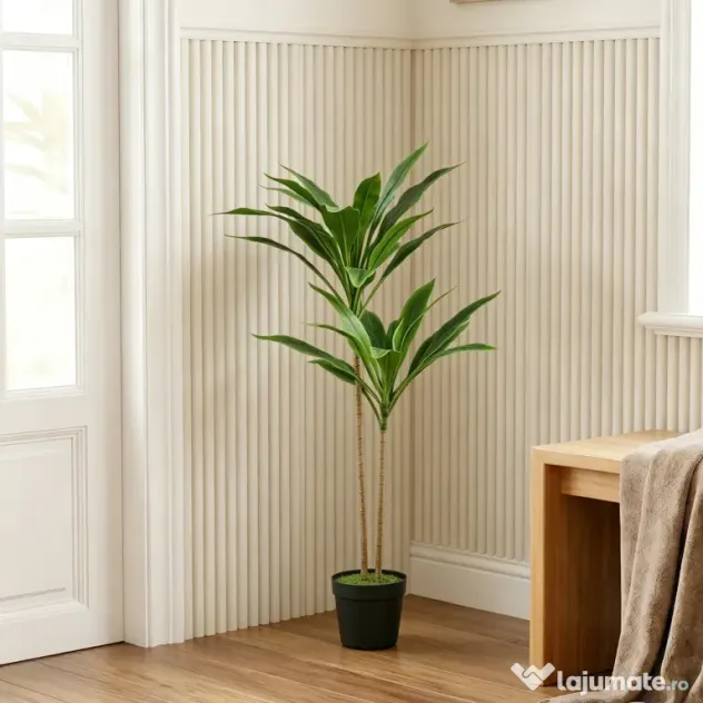 HOMCOM Arbori Decorativi Artificiali Mari pentru Birouri, Intrări, Interior, Plante Decorative False, Verde