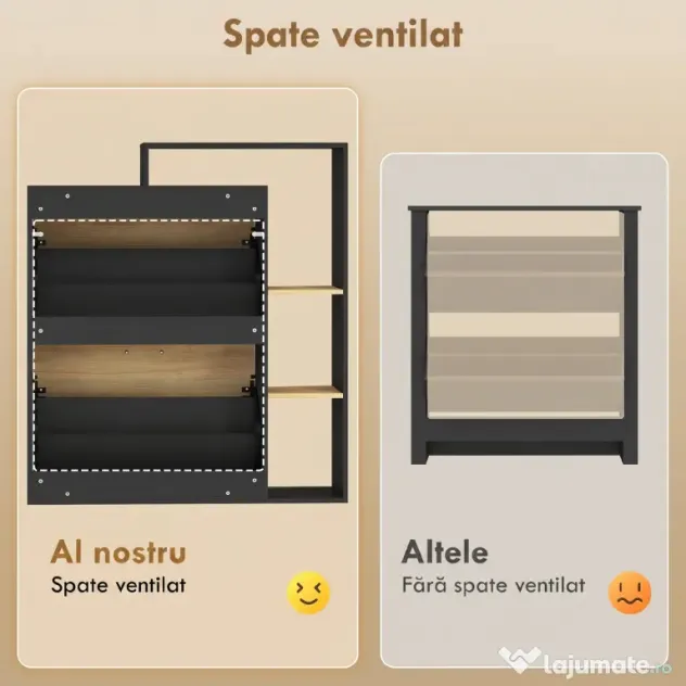 HOMCOM dulap slim pantofi, dulap economisire spațiu, pantofar slim, dulap rabatabil pantofi, pantofar economisire spațiu | Aosom Romania