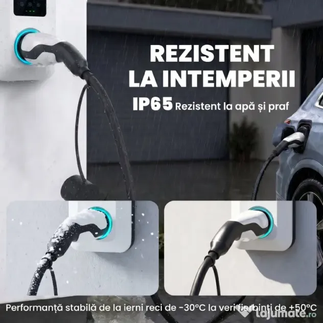 HOMCOM Cablu Încărcare EV Tip 2, 22 KW, 32 A, Mod 3, Trifazat, 5m, Negru | Aosom Romania
