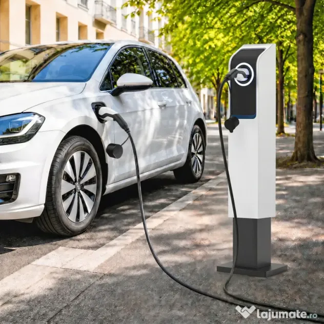 HOMCOM Cablu Încărcare EV Tip 2, 22 KW, 32 A, Mod 3, Trifazat, 5m, Negru | Aosom Romania
