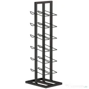 HOMCOM Suport din Metal, 12 Sticle, de Podea, Negru | Aosom Romania