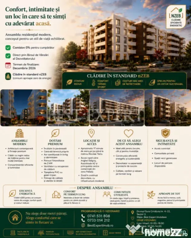 Apartament 2 Camere | Panouri Fotovoltaice | Comision 0%
