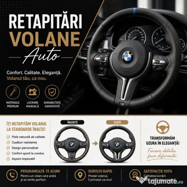 Retapițări Volane Auto Timișoara– Calitate Premium