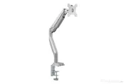 Suport birou 1 monitor A+ SMLC12, gas spring,17''-32'', Argintiu