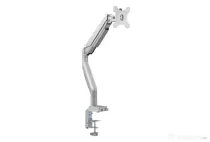 Suport birou 1 monitor A+ SMLC12, gas spring,17''-32'', Argintiu