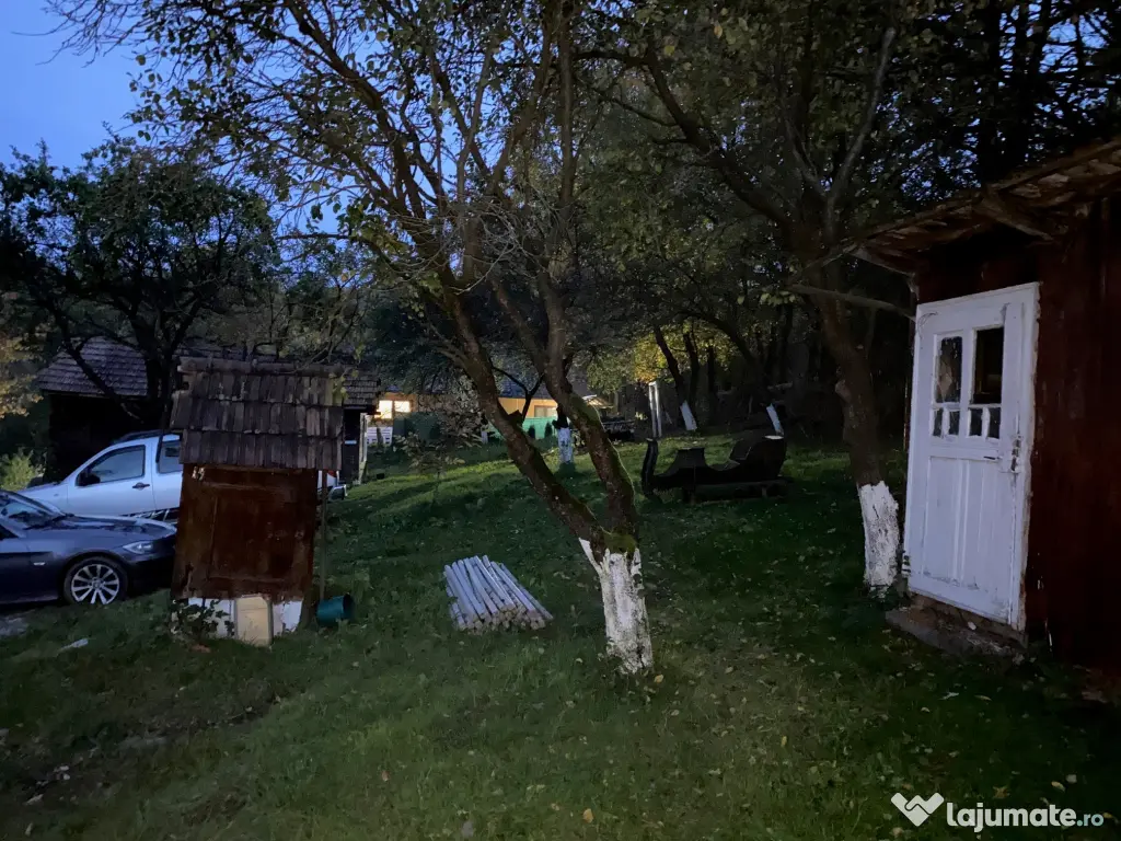 Căsuță tradițională din lemn cu teren 700 mp – Borșa, Maramureș