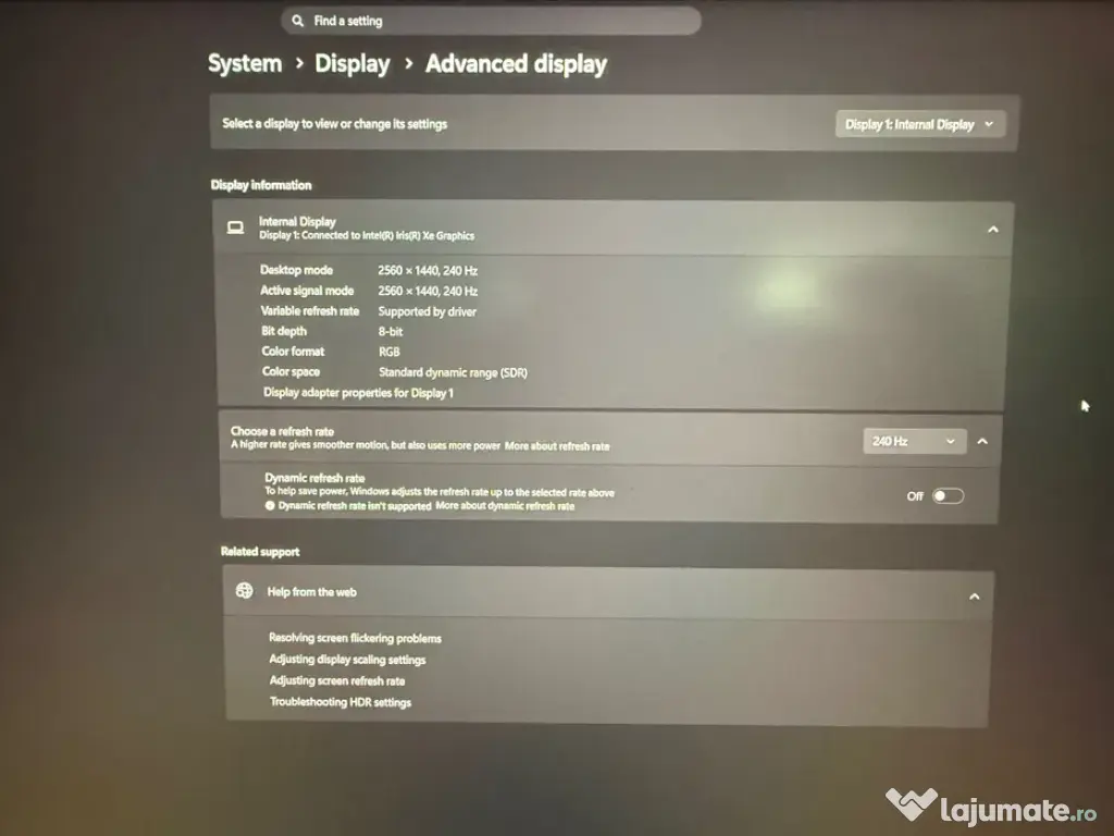 Laptop Alienware m15 R7,Intel i7,RTX 3070Ti,RAM:16 GB,SSD 1 TB, 15,6" QHD,240 Hz