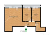 Apartament 3 camere 2 balcoane etaj intermediar zona Doamna 