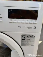 Masina de spalat rufe 6th Sense Whirlpool AWO/C62200, 1200 RPM, 6 kg, Clasa A++, Display LCD, Alb