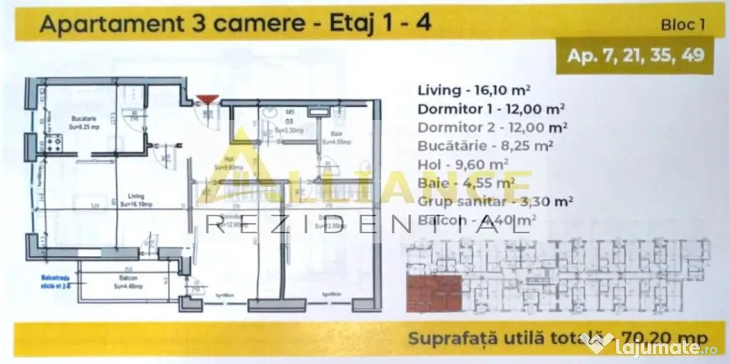 SECTOR 4 | Apartament cu 3 camere - 2 bai - decomandat | ...