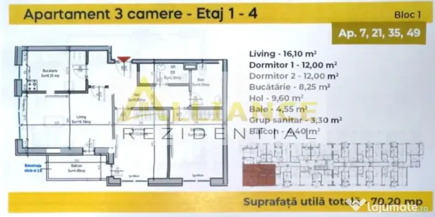 SECTOR 4 | Apartament cu 3 camere - 2 bai - decomandat | ...
