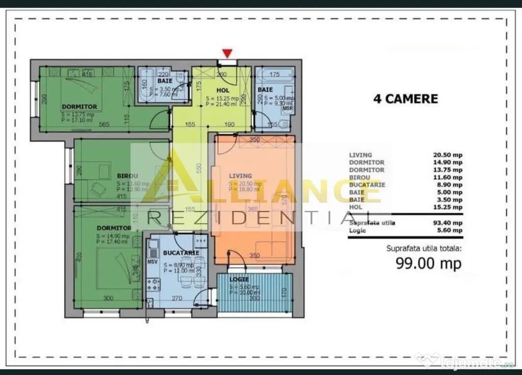| Apartament 4 Camere | 2 Bai | Cavar Odei Tower | Branco...