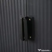 Outsunny Magazie de Grădină din Oțel pentru Scule și Unelte, Căsuță Metalică de Exterior cu Pardoseală și Uși Glisante, Rezistentă la Intemperii