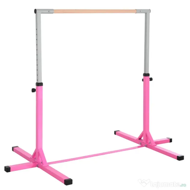 Homcom Bara Gimnastica/Balet – 95–145 cm, Reglabila, Roz pentru Copii