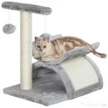 PawHut Ansamblu pentru pisici cu 2 mingii, 40x30x43cm, gri