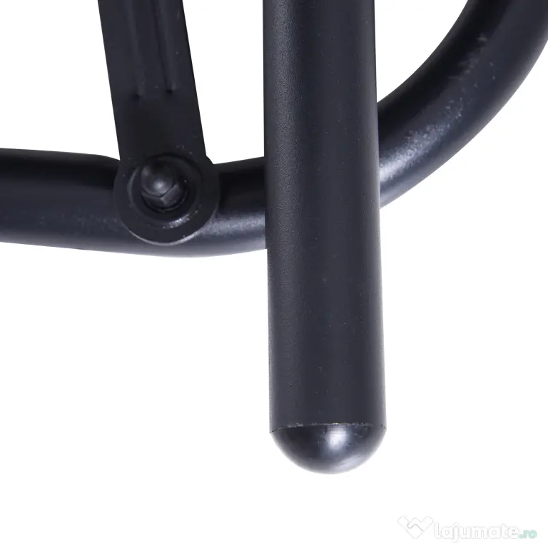 Outsunny Banca Tip Leagan 2 Locuri din Metal, Negru, 123x70x87 cm