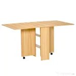 Homcom Masa Pliabila Lemn Natural 140 × 80 cm