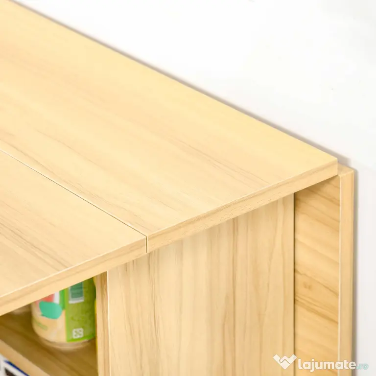 Homcom Masa Pliabila Lemn Natural 140 × 80 cm