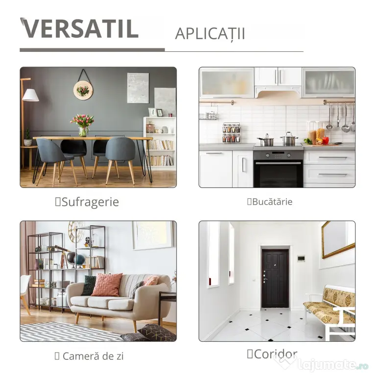 HOMCOM Dulap de Bucătărie Rustic cu 2 Sertare, Rafturi Deschise și Suport pentru Sticle, din Lemn și Metal, 80x39x86 cm