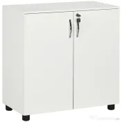 Homcom Mobilier Birou – Dulap Multifunctional Lemn cu incuietoare