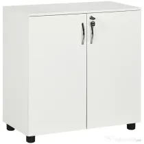 Homcom Mobilier Birou – Dulap Multifunctional Lemn cu incuietoare