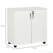 Homcom Mobilier Birou – Dulap Multifunctional Lemn cu incuietoare