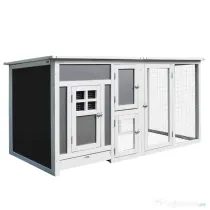 PawHut cotet de exterior, acoperis impermeabil 160x75x80cm