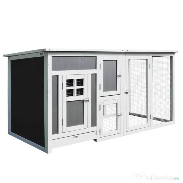 PawHut cotet de exterior, acoperis impermeabil 160x75x80cm