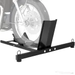HOMCOM Suport Blocator Roată Moto cu Suport Reglabil, Capacitate de 816,5 kg, Ø34-84 cm, Negru