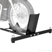 HOMCOM Suport Blocator Roată Moto cu Suport Reglabil, Capacitate de 816,5 kg,  Ø34-84 cm, Negru 