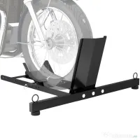 HOMCOM Suport Blocator Roată Moto cu Suport Reglabil, Capacitate de 816,5 kg, Ø34-84 cm, Negru