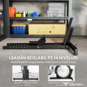 HOMCOM Suport Blocator Roată Moto cu Suport Reglabil, Capacitate de 816,5 kg,  Ø34-84 cm, Negru 