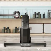 HOMCOM Suport Blocator Roată Moto cu Suport Reglabil, Capacitate de 816,5 kg,  Ø34-84 cm, Negru 