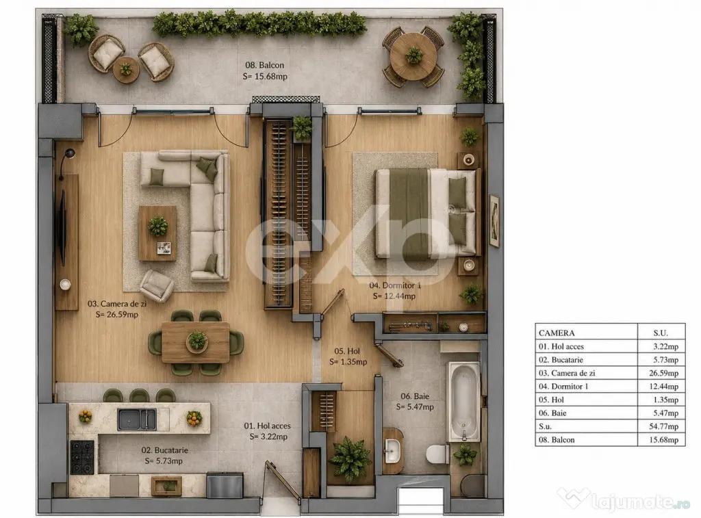 Apartamente Premium cu 2 camere-Parcul Sebastian-Vulcan Cent