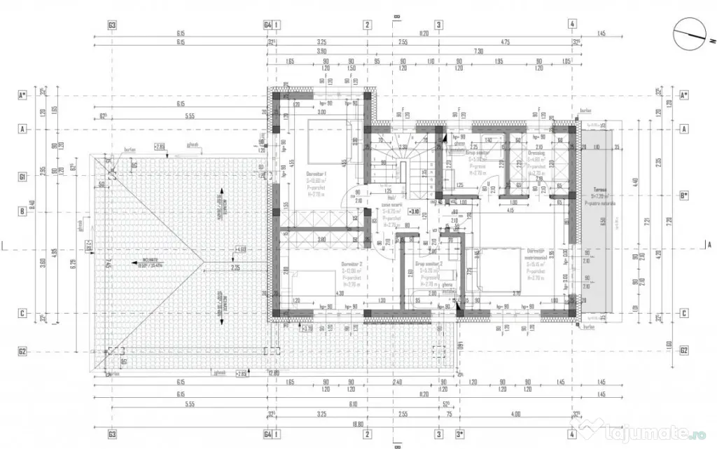 Casa individuala NZEB 4 camere 160 mp in Floresti