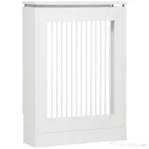 HOMCOM Capac pentru radiator modern din MDF si otel, 60x18x84cm, alb