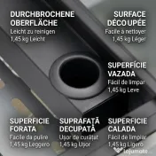 Outsunny Placă de grătar pe gaz antiaderent de masă cu 3 arzătoare de 3kW, 62x46x21cm, negru 