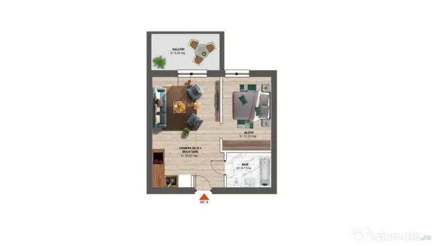 Prima închiriere Studio 2 camere - Mobilat de designer -...