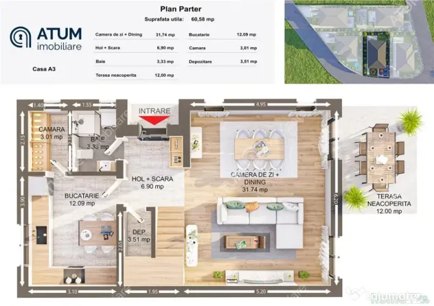 Casa individuala la cheie 4 camere decomandate 116 mp utili