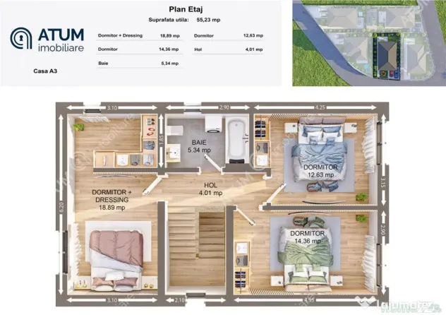 Casa individuala la cheie 4 camere decomandate 116 mp utili