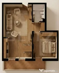 Ap. 2 Camere Spațios 49.6 mp + Balcon | Burdujeni | Rate 35