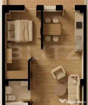 Ap. 2 Camere 43 mp + Balcon Generos 8.3 mp | Încălzire Par