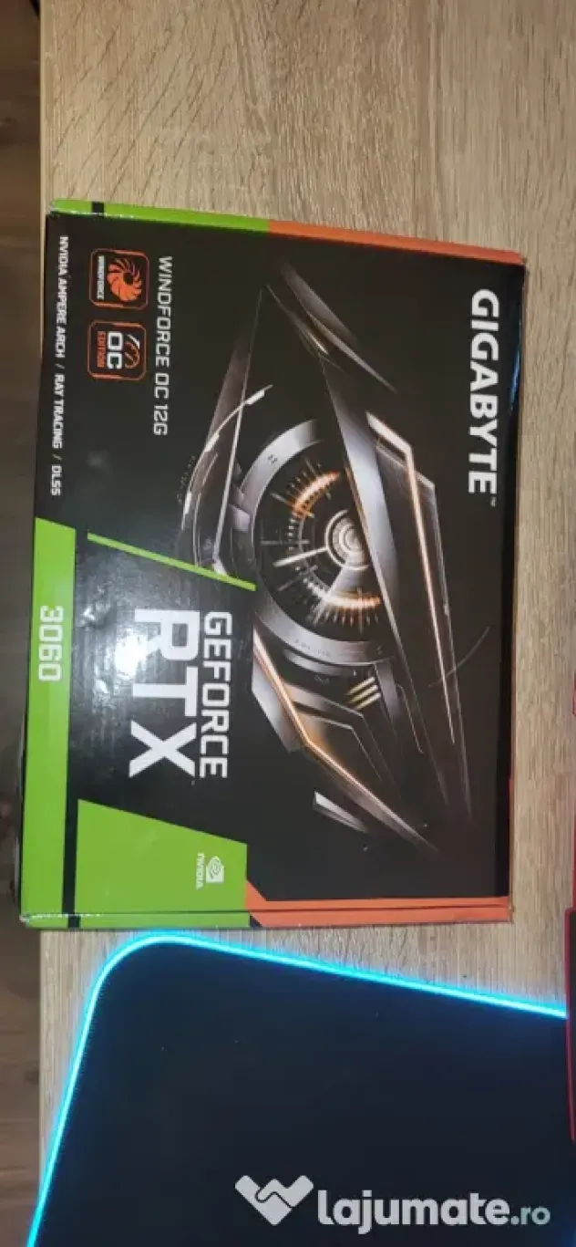Placă Video GIGABYTE GeForce RTX 3060 WINDFORCE OC, 12GB GDDR6, 192-bit